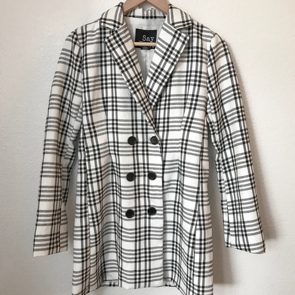 Plaid Trench Coat